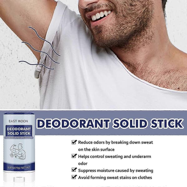 Deodorantstift til mænd - Langvarig lugtkontrol, bærbar og effektiv til armhuler og fødder
