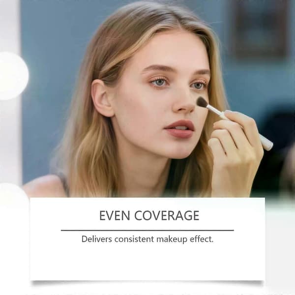 Flad foundationbørste til flydende makeup, foundationbørste til makeup, ultratynd flad makeupbørste til ansigtet, makeupbørste til at blande maskecreme