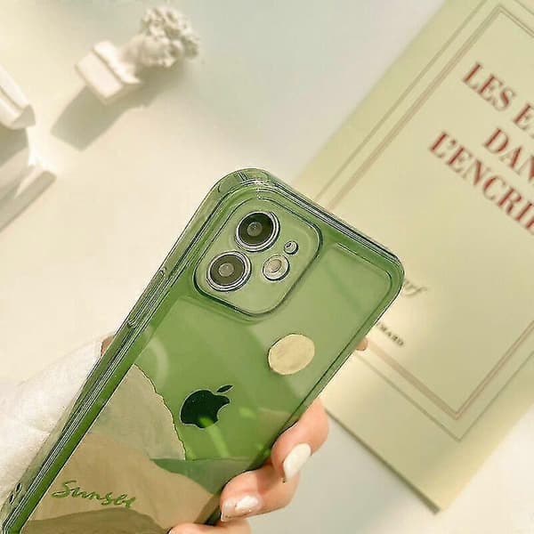 For Iphone 13 Pro heldekkende deksel (grønt eple)