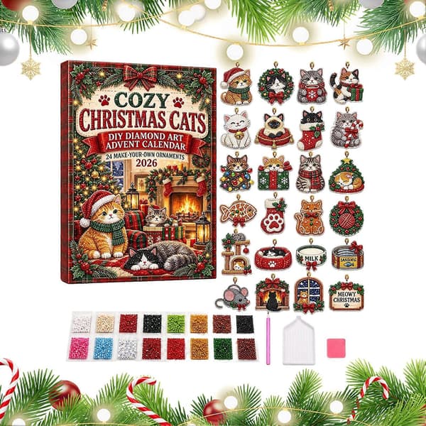 Faux Diamond Art Julekalender 2026 – 24 dages DIY – til julehobby