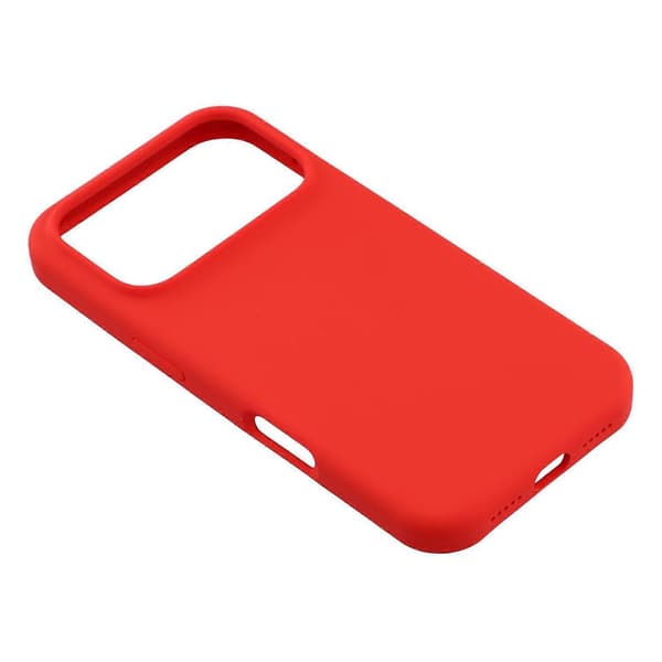 Solid silikon støtsikkert deksel til iPhone 17 Pro (Rød, Rød)