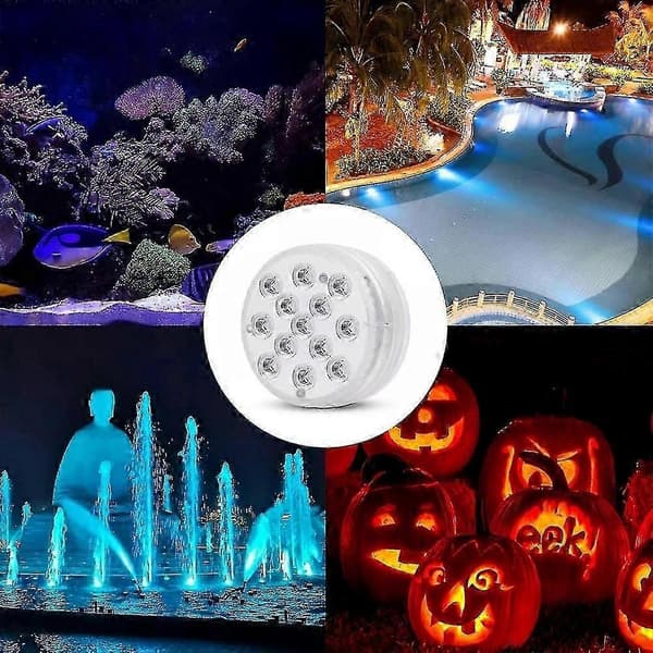 RF Undervands LED-lys med magnet til pool akvarium springvand dam dekorativt lys