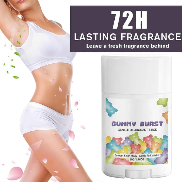 72-timmars deodorantstick, långvarig lukteliminator, mild icke-irriterande unisexdeodorant, resevänlig för vandring och dejter