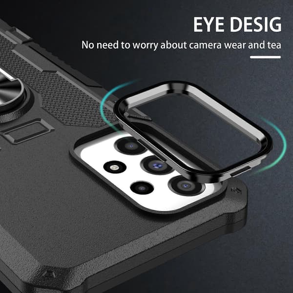 For Samsung Galaxy A73 5G Ring Holder Armor Hybrid Phone Case