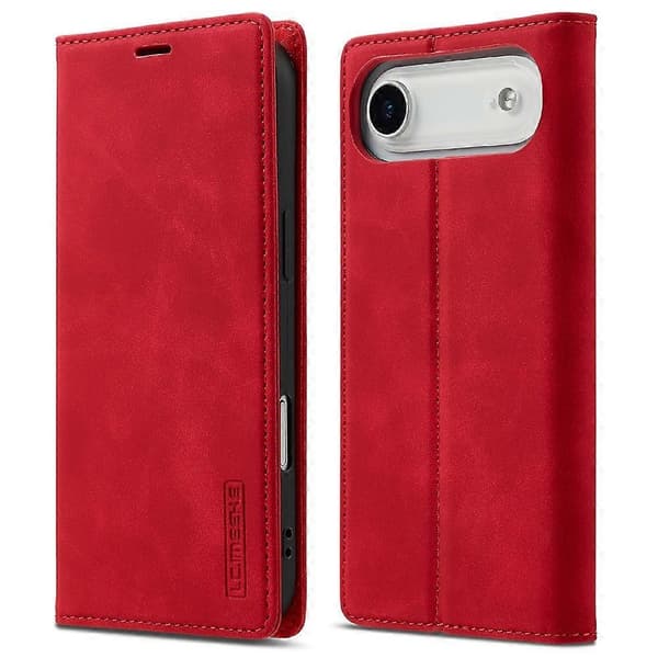 LC.IMEEKE kompatibel för iPhone 17 Air Case Plånbok Microfiber Läder Telefonskydd
