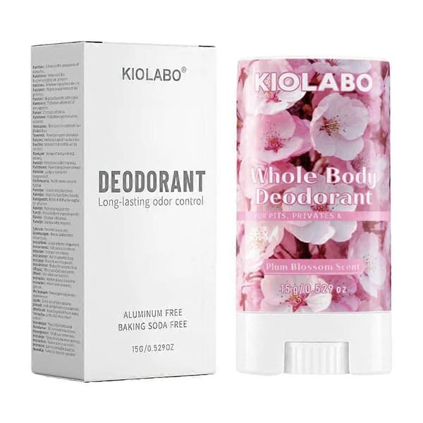 KIOLABO Helkroppsdeodorantstick - 72h Fräschhet & Plommonblomdoft