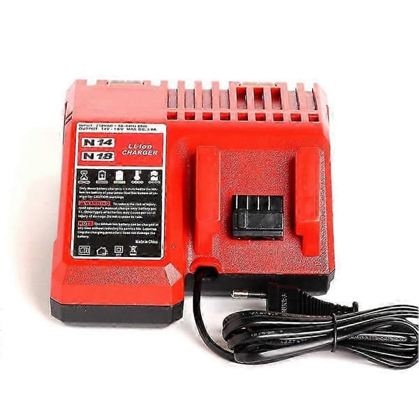 Li-Ion Batterilader Multispenningslader for Milwaukee M18 14.4V-18V 48-11-1850/1840/1815/1828 E
