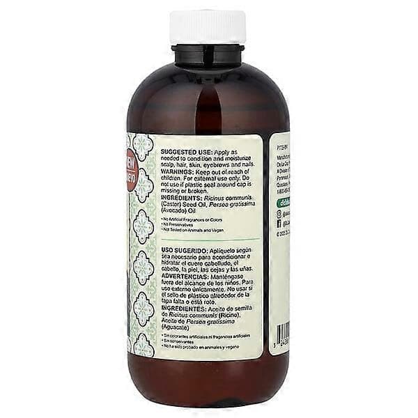 De La Cruz, hius- ja ihoöljy, risiiniöljy avokadolla, 8 fl oz (236 ml)