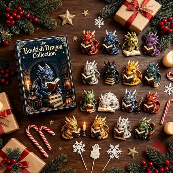 Akryl Drage Jule-nedtellingskalender 24 dagers pynt Drage-tema Adventspynt Julegave