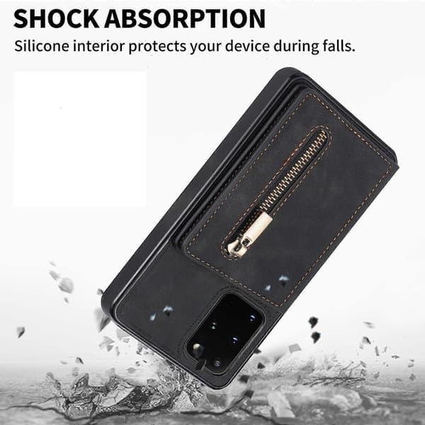 Til Samsung Galaxy S20 FE lynlås kortholder telefoncover