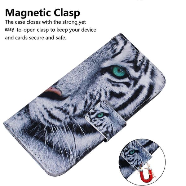 Plånboksfodral för Xiaomi Redmi Note 14 Pro 5G/Poco X7 5G, tryckt läderfodral - Tiger (Tiger)