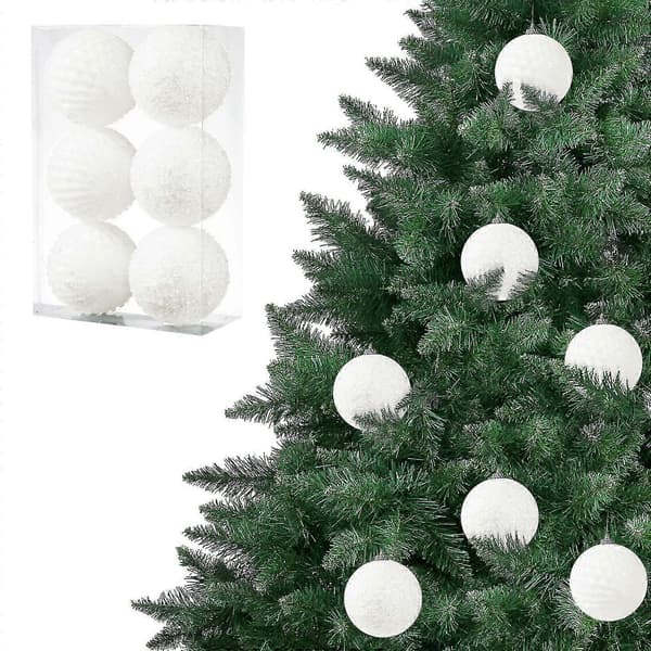 WJTG Julepynt 6-pakning 10 cm juletrekuler i plast
