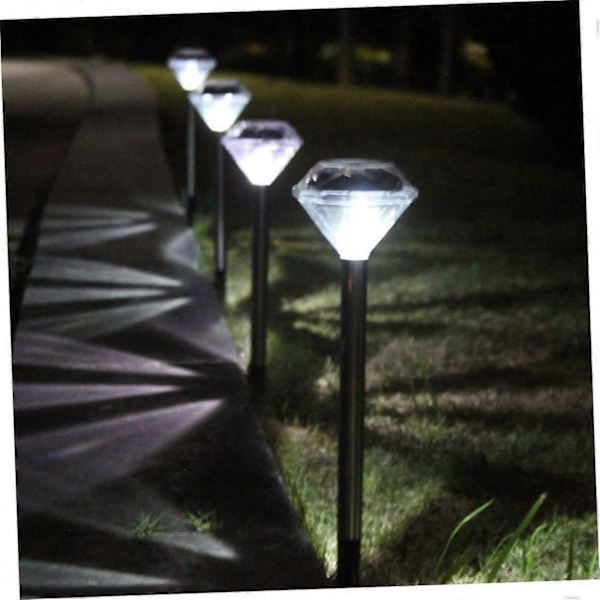 4-pak solcelle havelys, udendørs solcellelamper, solcellepanellys, solcelle LED havelys