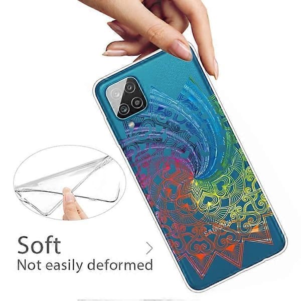 För Samsung Galaxy M32 4G Gradient Lace Transparent TPU Phone Case