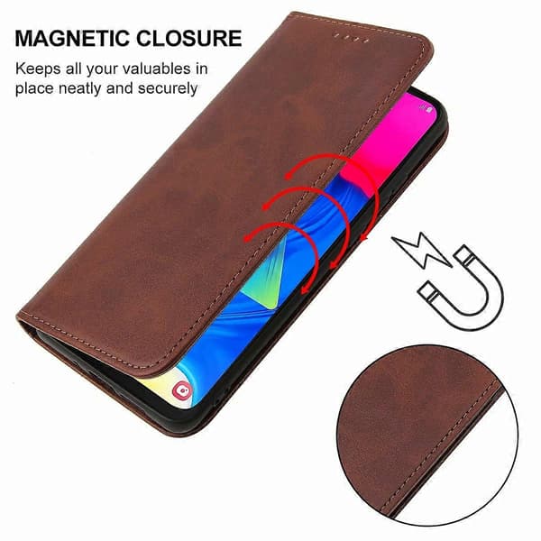 För Samsung Galaxy M10, A10 magnetiskt läderfodral