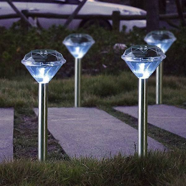 4-pak solcelle havelys, udendørs solcellelamper, solcellepanellys, solcelle LED havelys