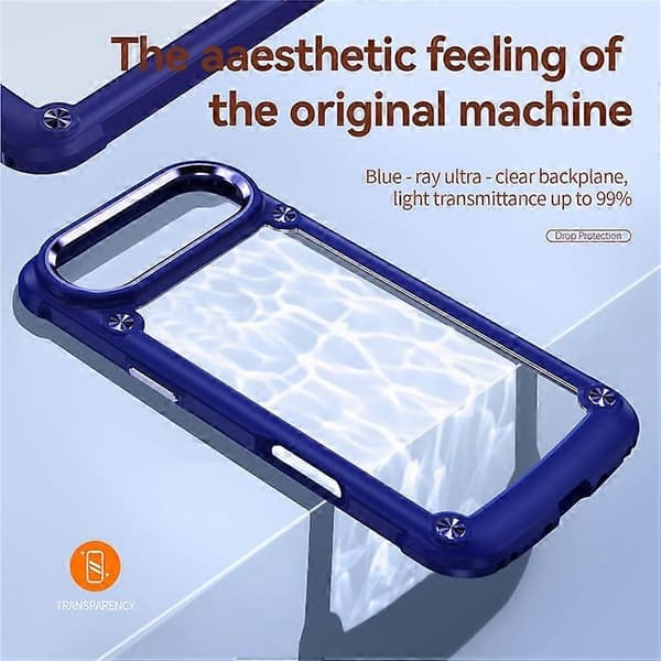 Kompatibel til iPhone 17 Air Cover Anti-Drop Legering Linseramme PC + TPU Telefonbeskyttelse