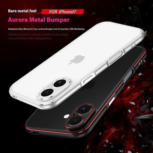 För iPhone 17 Bumperfodral Utan Baksida Telefonramskydd med Linsskydd - Svart Lila
