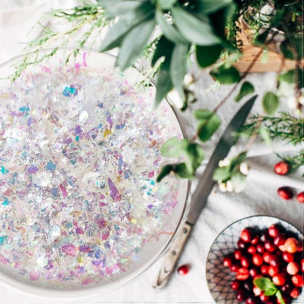 Julepynt iriserende kunstige snefnug - 50g