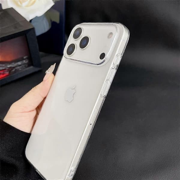 Kompatibel med iPhone 17 Pro Max Krystallklar Deksel Støtsikker Hard PC Telefon Bakdeksel