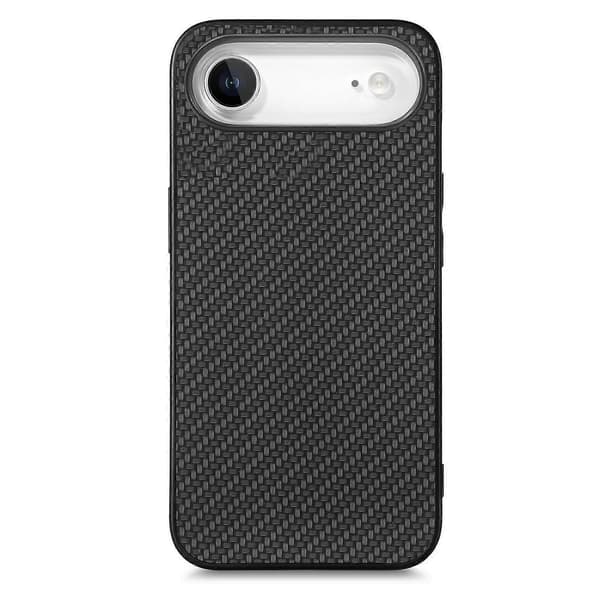 Kompatibel med iPhone 17 Air Case Karbonfibertekstur PU + PC + TPU Telefon Bakdeksel