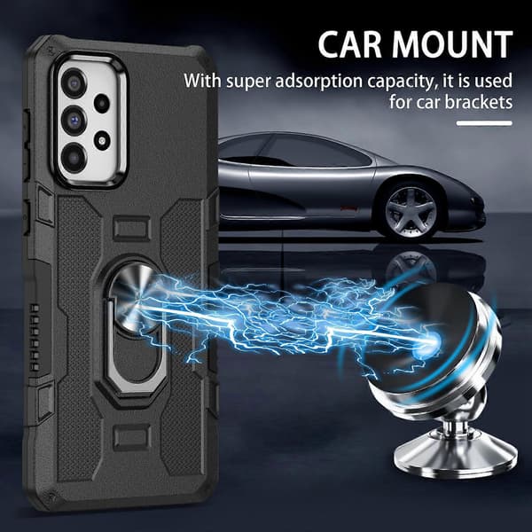 For Samsung Galaxy A73 5G Ringholder Armor Hybrid Phone Case
