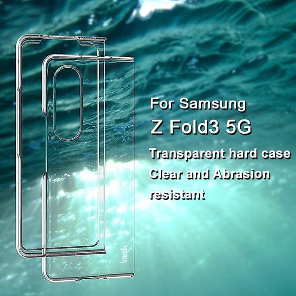 IMAK Crystal Case II Pro Klart PC Hårt Telefonfodral för Samsung Galaxy Z Fold3 5G