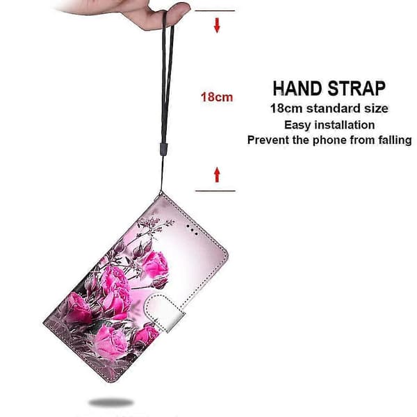 Fodral til Iphone 13 Pink Rose Mobilveske