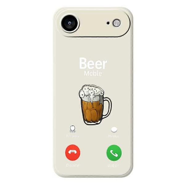 Compatible For iPhone 17 Air Case Beer Pattern Printing Straight Edge TPU Phone Back Cover