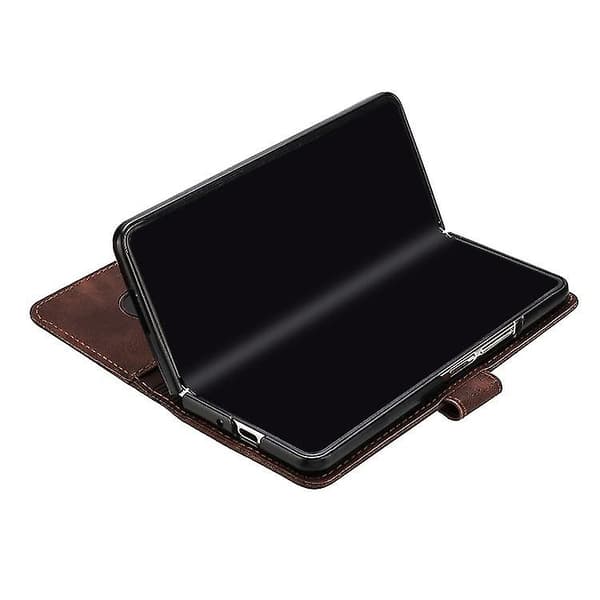 Til Samsung Galaxy Z Fold3 Line Pattern Skin Feel Leather Telefonveske