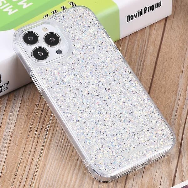 För Iphone 13 Pro Max Dfans Design Starry Sky Epoxy Mobilskal (silver)