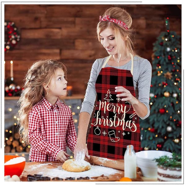 Juleforklæder - Glædelig jul Juleforklæder til madlavning og bagning til voksne
