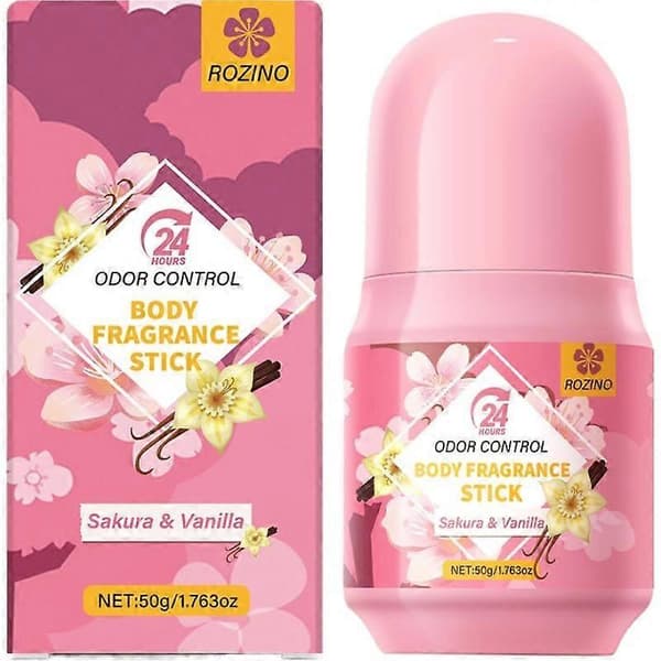 ROZINO Kroppsdoftsticka - 24H Doft, 50g, Sakura & Vanilj