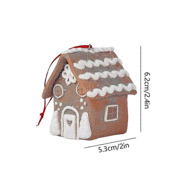 WJTG Julepynt Julepynt i harpiks Lite hus Julepynt Julepynt Mikrolandskap i PVC Lite hus Julepynt Jul