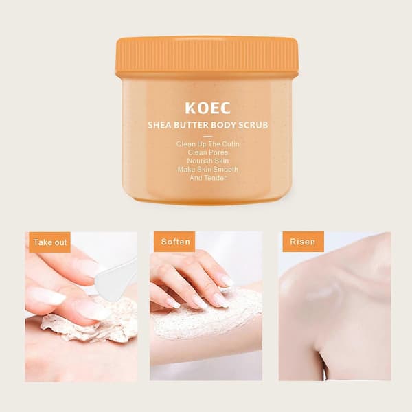 A1 Rensende og eksfolierende Shea Body Scrub eksklusivt til certificerede