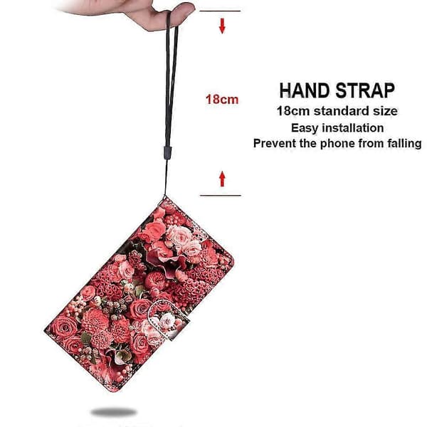Fodral till iPhone 12 Röd Ros Mobilfodral