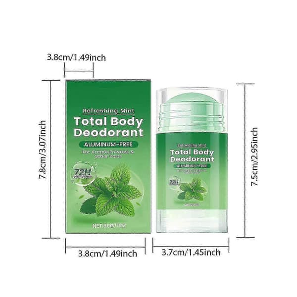 Mint Kroppsdeodorantstift Langvarig Luktfri Forfriskende Svettekontroll 30g