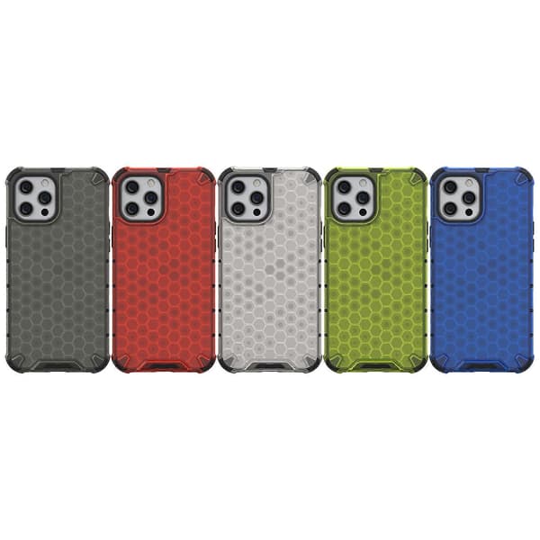 Til iPhone 13 mini Stødsikkert Honeycomb PC + TPU Beskyttelsescover Til iPhone 13 Mini