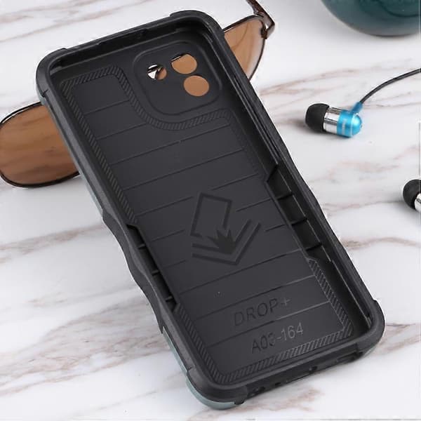 For Samsung Galaxy A03 164mm EU Version Ring Holder Non-slip Armor Phone Case