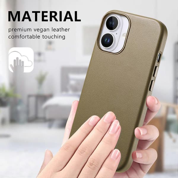 Telefondeksel med metallknapp for iPhone 16