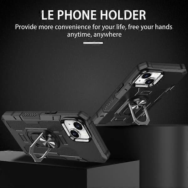 Til iPhone 15 Ringholder Armor Hybrid Telefoncover