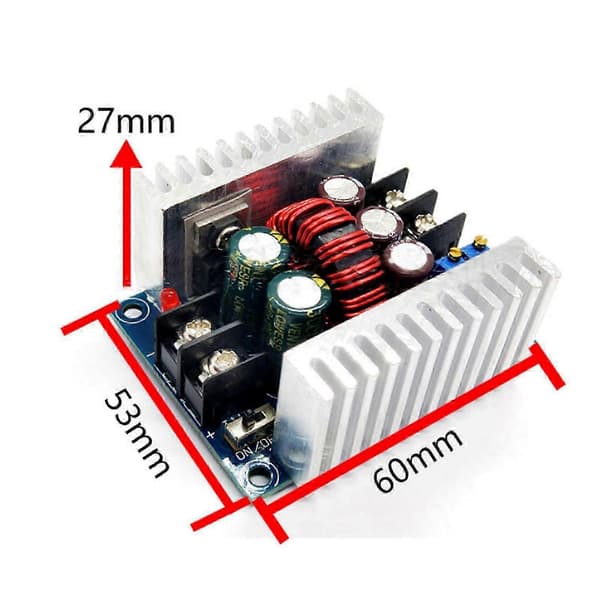 20A300W Step Down Buck Boost Strøm Justerbar Laderkort DC-DC Omformer Verktøy FT