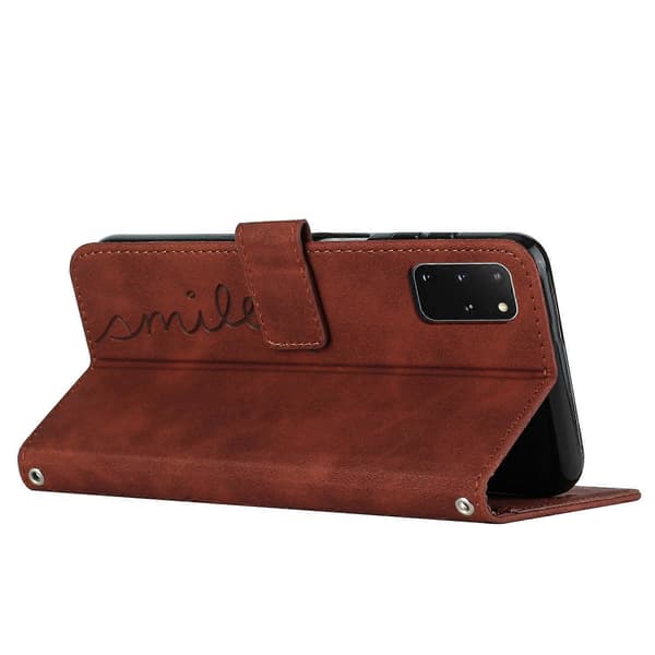 För Samsung Galaxy S20+ Skin Feel Heart Pattern Läder Phone Case