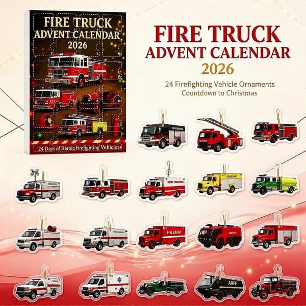 Julepynt & Adventskalender 2026 Redningskøretøj Akrylpynt Blind Box