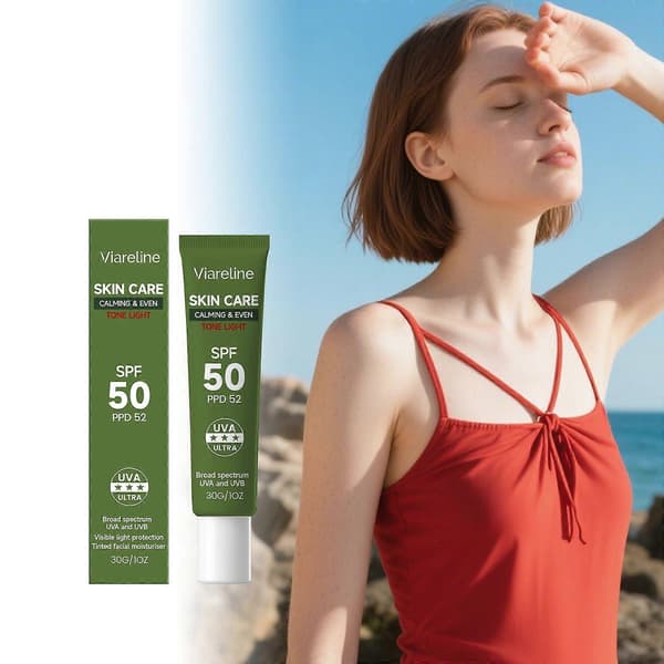 Hudvårdssolskydd, lätt tonad kräm SPF 50 - 30g