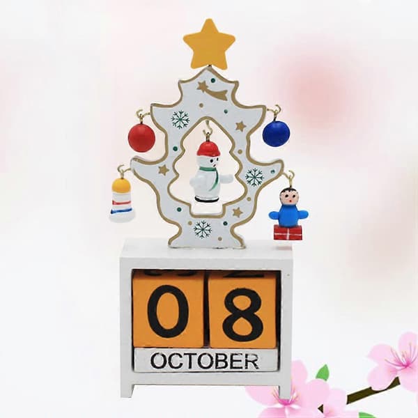 Julekalender i tre som borddekorasjon