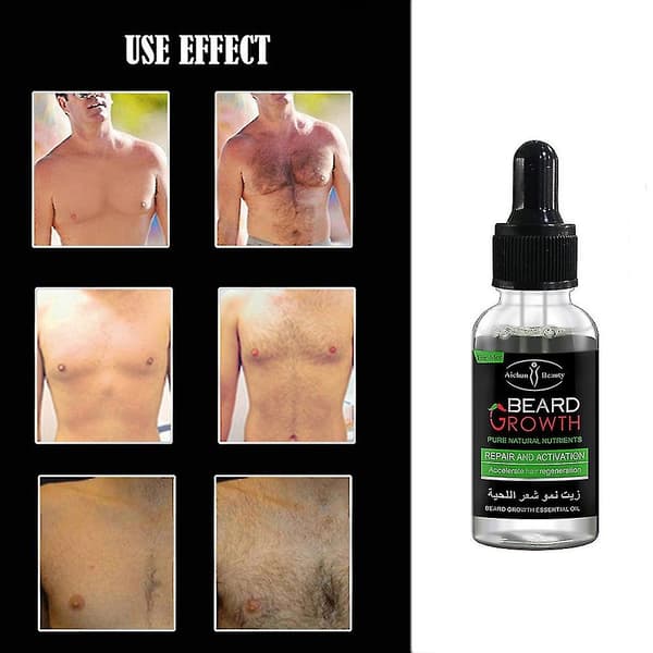 30ml/1oz Present Skäggväxtolja Tjock Reparera Mjukgör Professionell Charm För Män