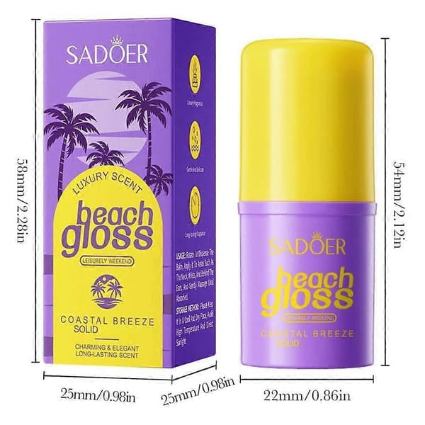 SADOER Solid Parfume Balm - Sandeltræ & Gardenia, Bærbar, 4,5g