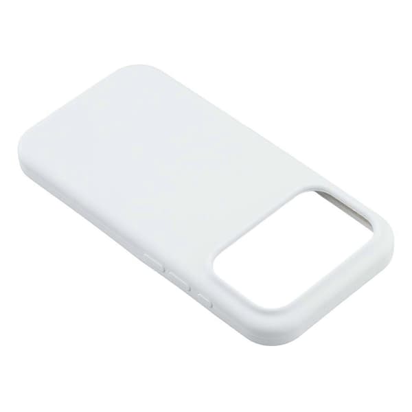 För iPhone 17 Pro Mobiltelefonfodral Solid Silikon Stötsäkert Mobiltelefon Baksida (Vit, Vit)