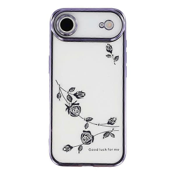 KADEM Kompatibel För iPhone 17 Air Case Flower Rhinestone Decor TPU Telefonskydd